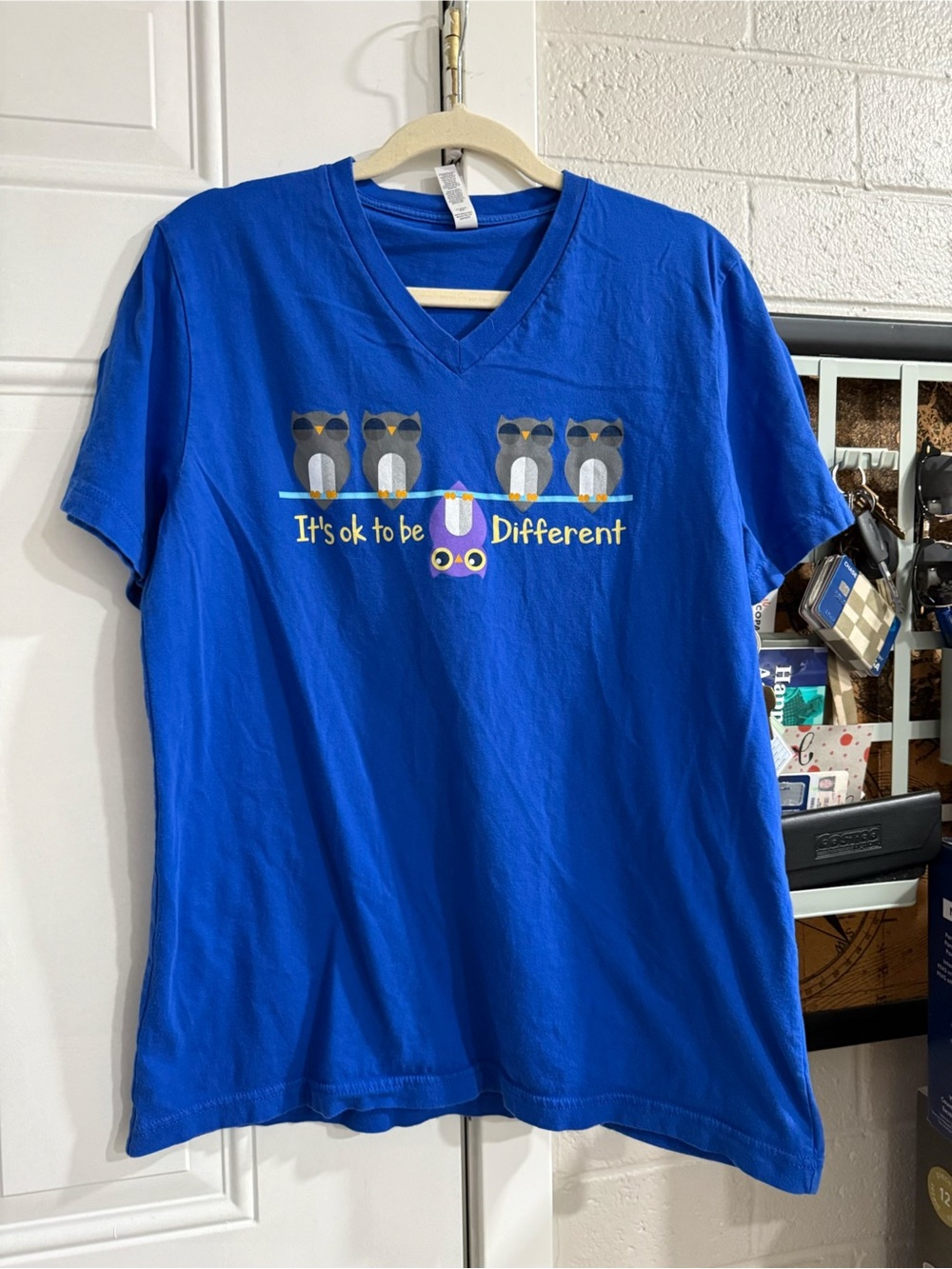 Banner Health Blue V-Neck Tee "It's ok to be Different"